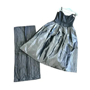 Scott McClintock Women's Black & Silver Sleeveless Evening Wedding Dress Size 12